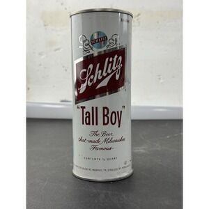 VTG Schlitz Steel Tall Boy 3/4 Quart Beer Can 1973 Pull Tab Jos Schlitz